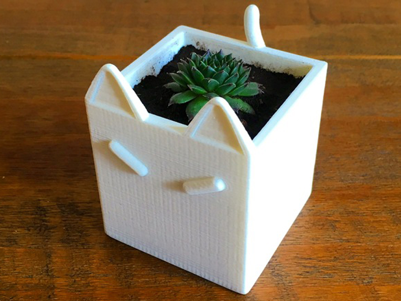 猫花盆3D打印模型免费STL文件下载-深圳市博易特智能科技有限公司