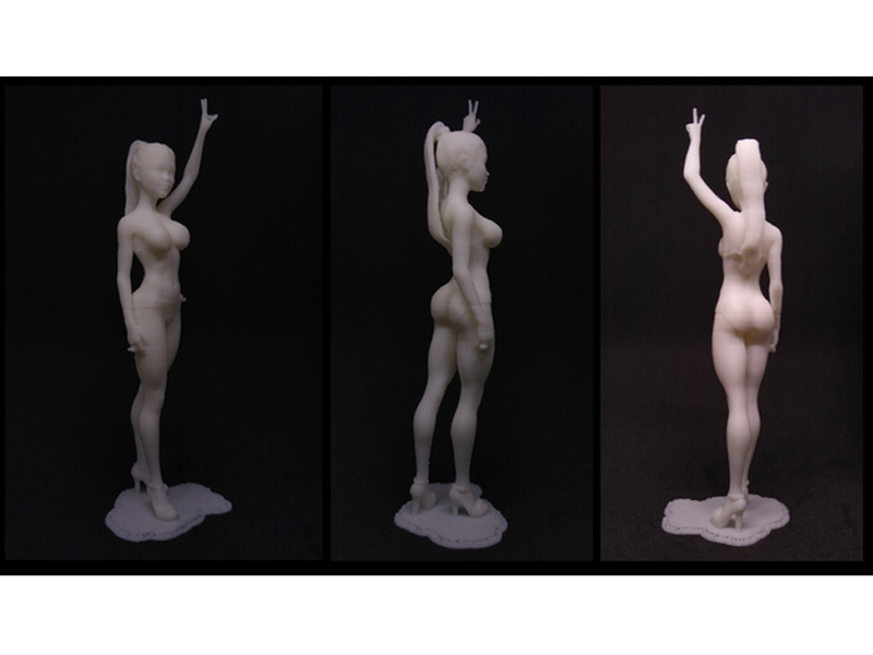 站着做胜利手势的女孩3D打印模型免费STL文件下载-深圳市博易特智能科技有限公司