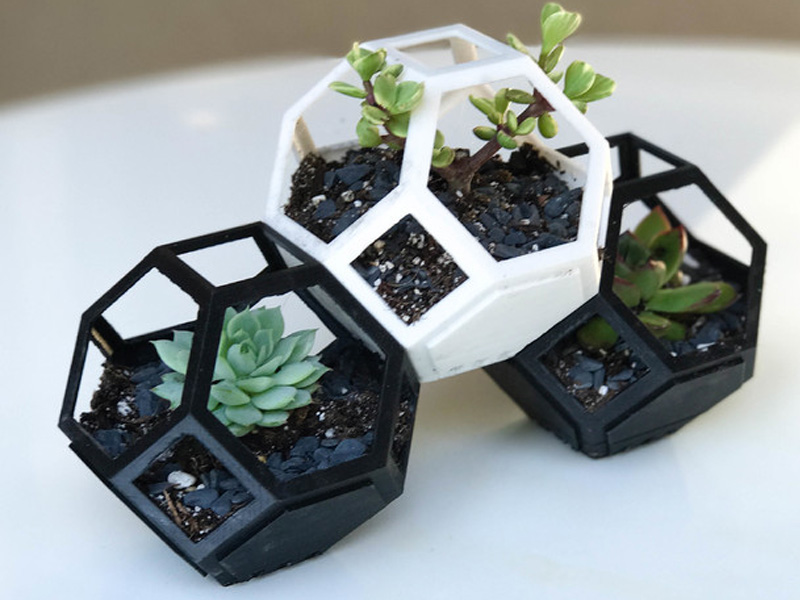 模块化多肉植物花盆3D打印模型免费STL文件下载-深圳市博易特智能科技有限公司