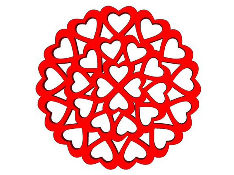 心形组合饮料杯垫3D打印模型免费STL文件下载-深圳市博易特智能科技有限公司