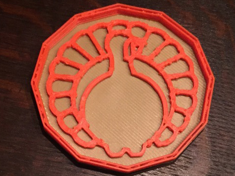 火鸡饮料杯垫3D打印模型免费STL文件下载-深圳市博易特智能科技有限公司