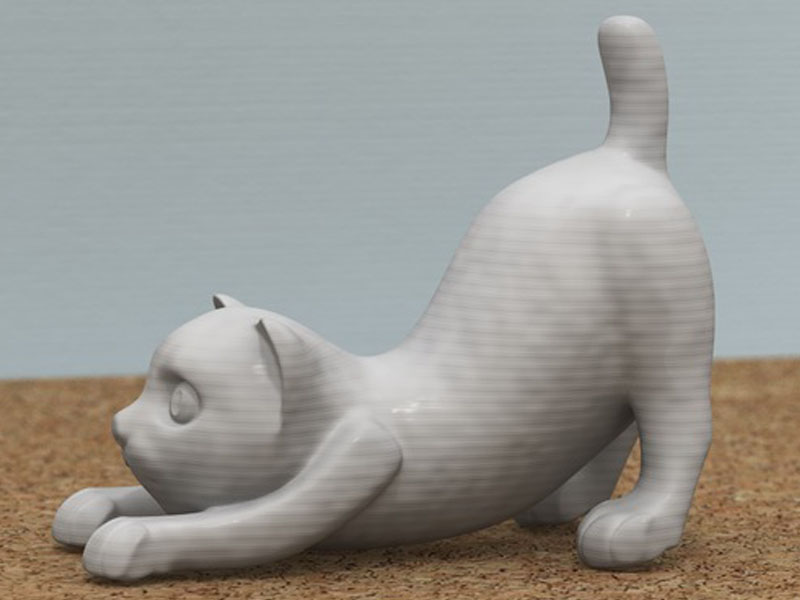 伸懒腰的猫3D打印模型免费STL文件下载-深圳市博易特智能科技有限公司