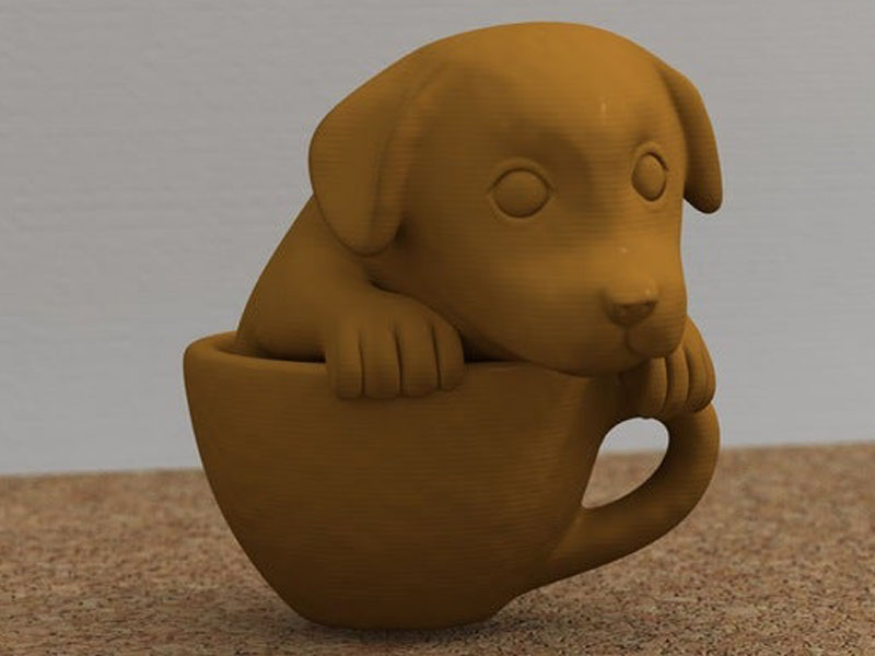 茶杯里的小狗3D打印模型免费STL文件下载-深圳市博易特智能科技有限公司