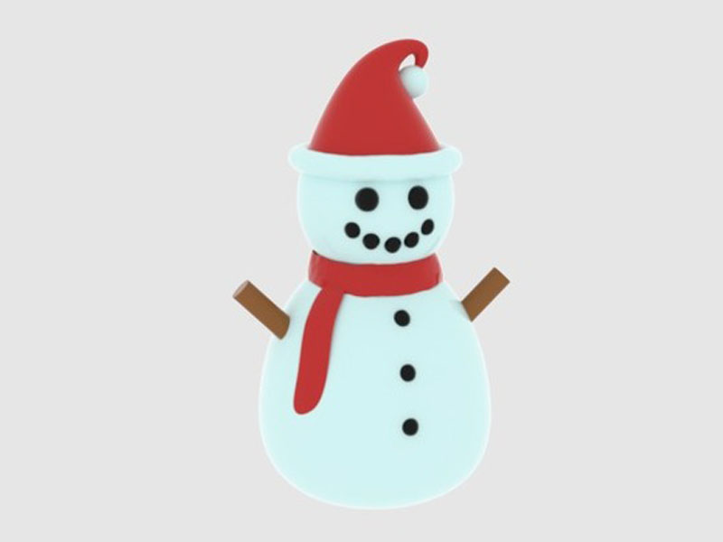 全彩雪人3D打印模型免费STL文件下载-深圳市博易特智能科技有限公司
