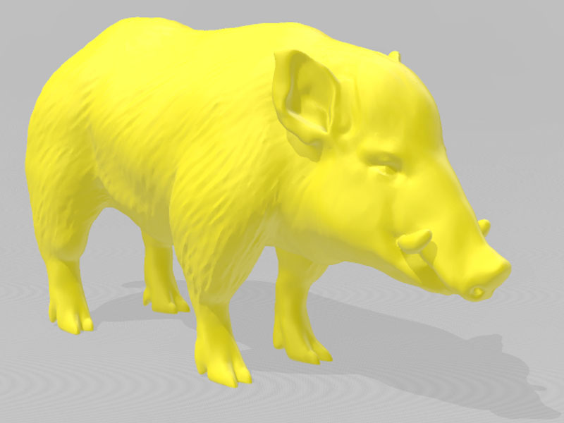 野猪3D打印模型免费STL文件下载-深圳市博易特智能科技有限公司