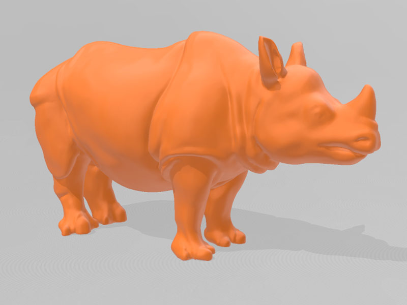 犀牛3D打印模型免费STL文件下载-深圳市博易特智能科技有限公司