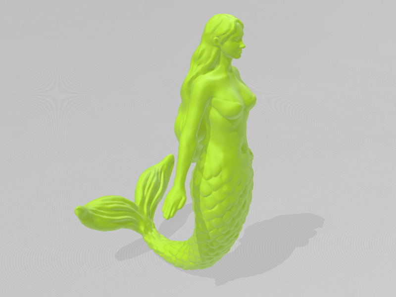 美人鱼3D打印模型免费STL文件下载-深圳市博易特智能科技有限公司