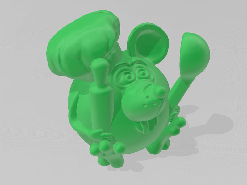 厨师老鼠3D打印模型免费STL文件下载-深圳市博易特智能科技有限公司
