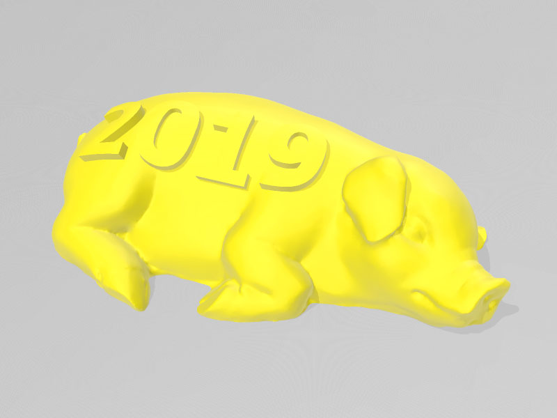 猪2019-3D打印模型免费STL文件下载-深圳市博易特智能科技有限公司
