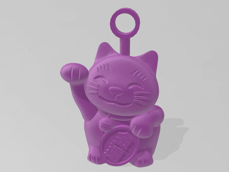 金运猫吊坠3D打印模型免费STL文件下载-深圳市博易特智能科技有限公司