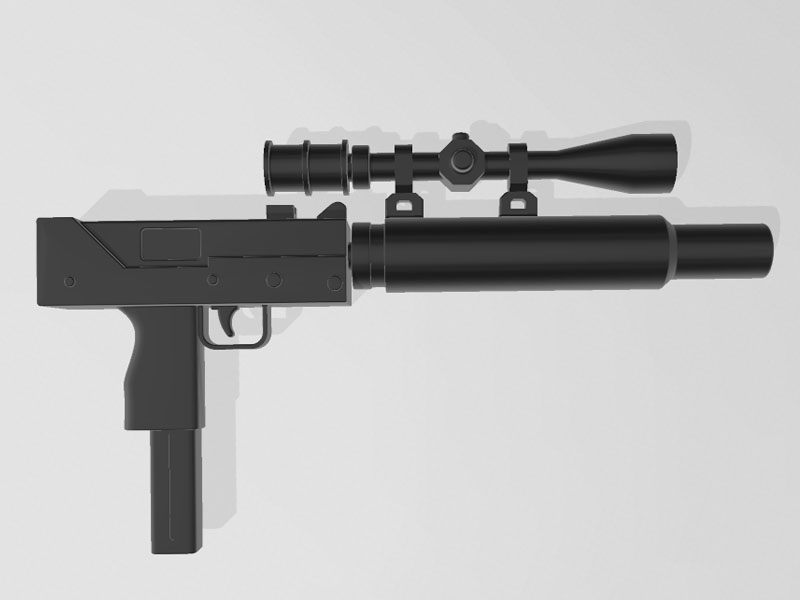 MAC-10冲锋枪3D打印模型免费STL文件下载-深圳市博易特智能科技有限公司