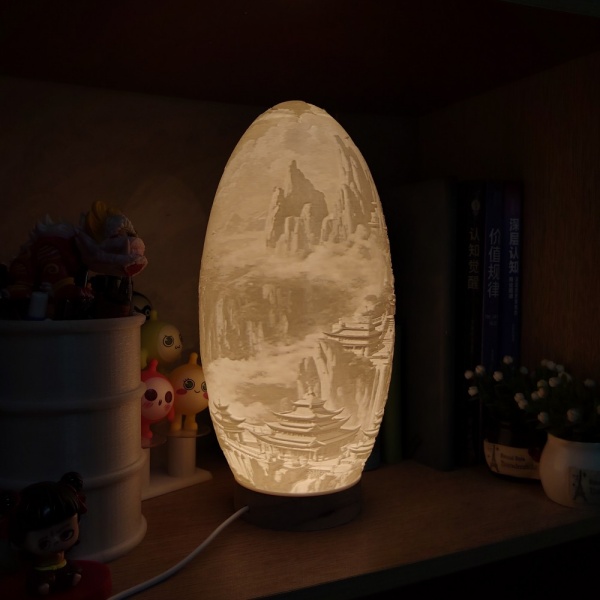 AI设计+3D打印古风灯饰免费下载 | 创意灯具STL模型实物实拍分享