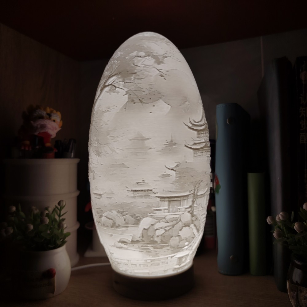 AI设计+3D打印古风灯饰免费下载 | 创意灯具STL模型分享